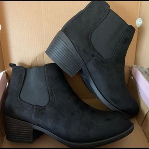 Black Suede Bootie